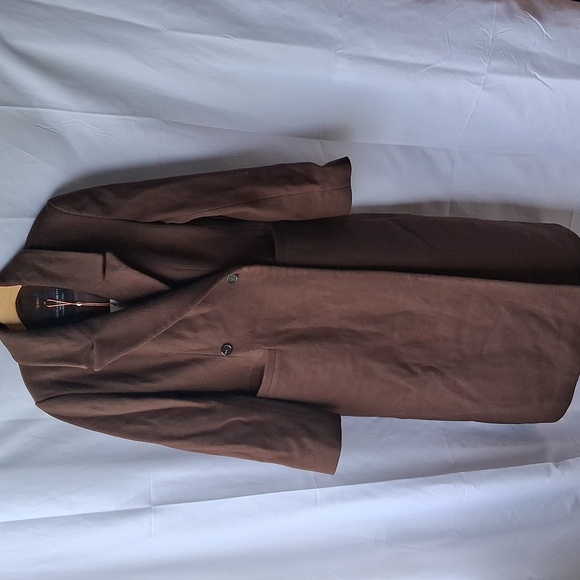 Quince Italian Wool Tailored Coat Chocolate XS - Picture 10 of 16